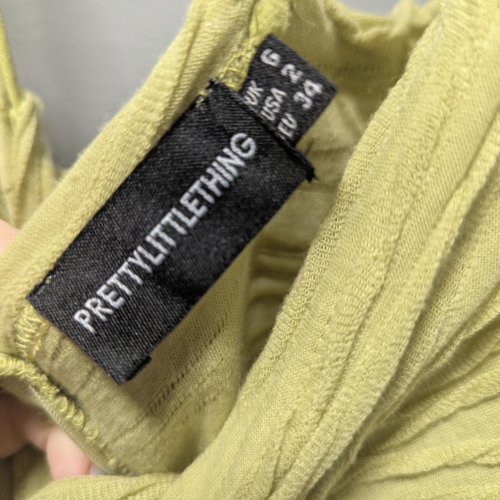 PrettyLittleThing Lime Asymmetrical Dress - Picture 6 of 6